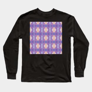 Purple and Blue Plaid Pattern Long Sleeve T-Shirt